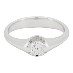 Anello Solitario Diamante ct 0,35 Oro 18 kt 2