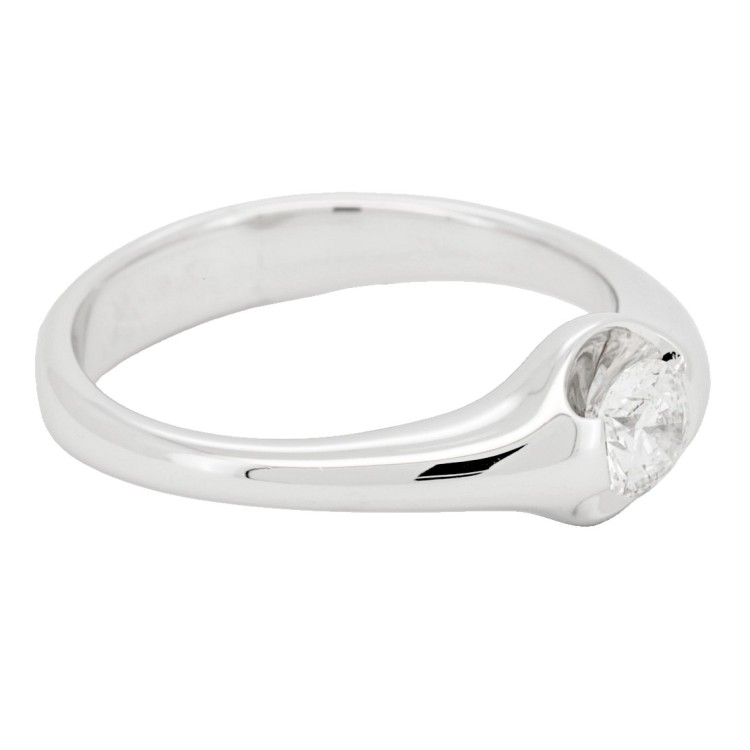 Anello Solitario Diamante ct 0,35 Oro 18 kt