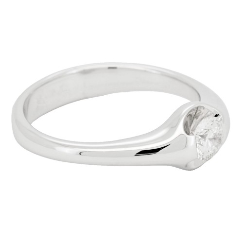 Anello Solitario Diamante ct 0,35 Oro 18 kt