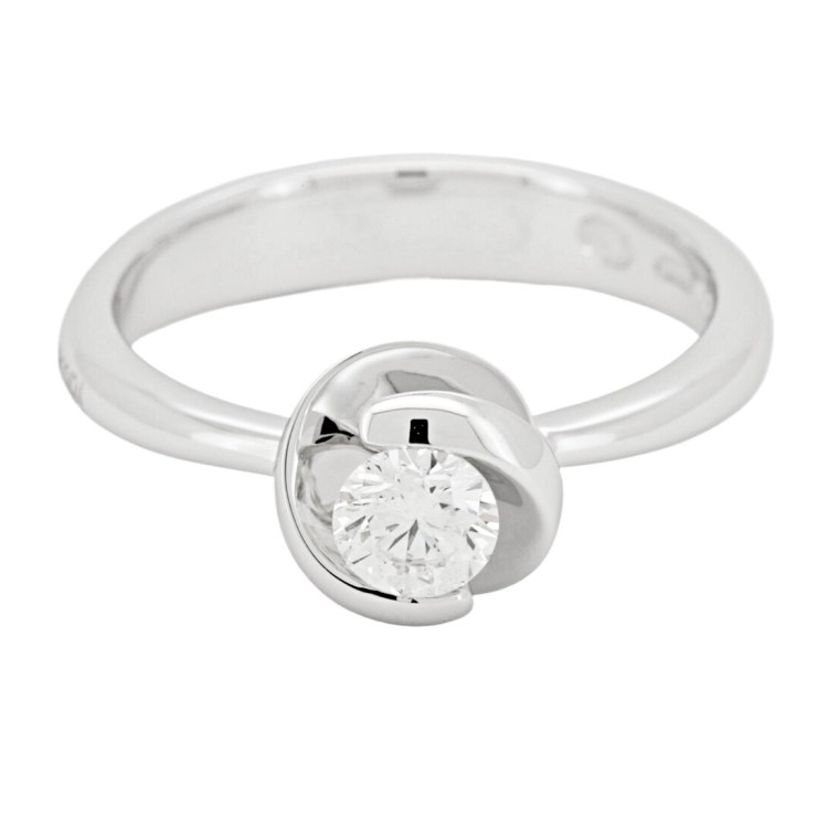 Anello Solitario Diamante ct 0,36 Oro 18 kt