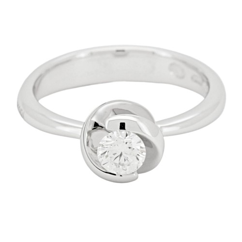 Anello Solitario Diamante ct 0,36 Oro 18 kt