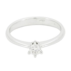 Anello Solitario Diamante ct 0,24 Oro 18 kt 2