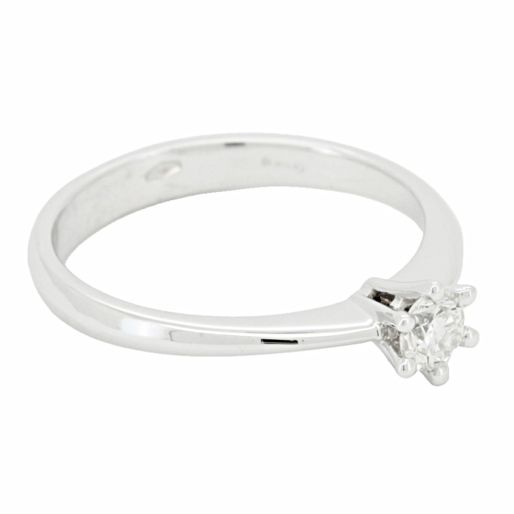 Anello Solitario Diamante ct 0,24 Oro 18 kt