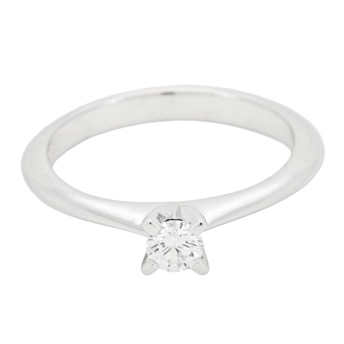 Anello Solitario Diamante ct 0,24 Oro 18 kt