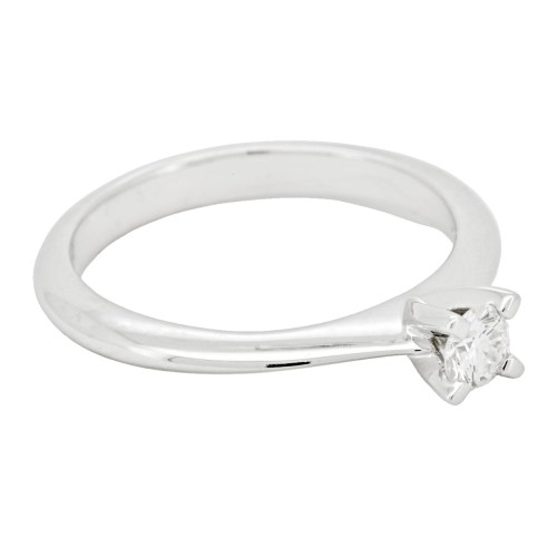 Anello Solitario Diamante ct 0,24 Oro 18 kt
