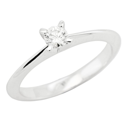 Anello Solitario Diamante ct 0,24 Oro 18 kt