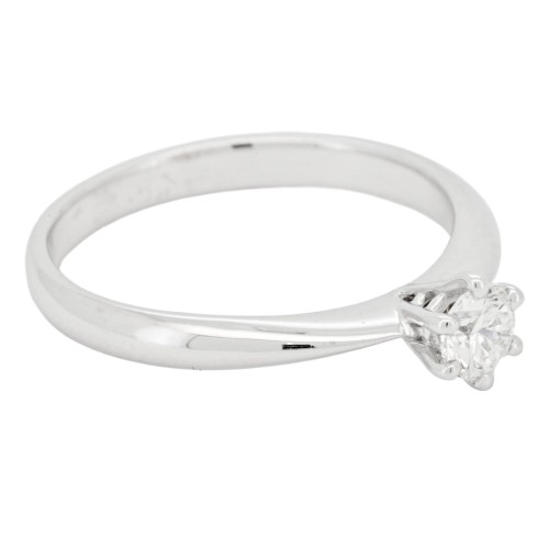 Anello Solitario Diamante ct 0,28 Oro 18 kt