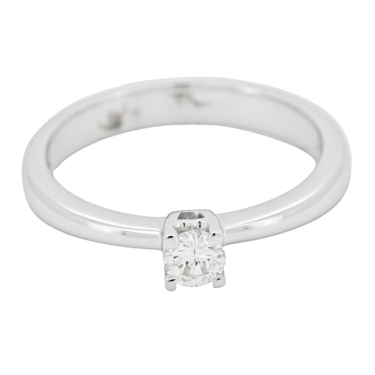 Anello Solitario Diamante ct 0,20 Oro 18 kt