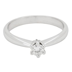 Anello Solitario Diamante ct 0,21 Oro 18 kt 2