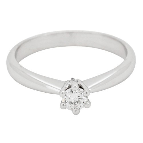 Anello Solitario Diamante ct 0,21 Oro 18 kt