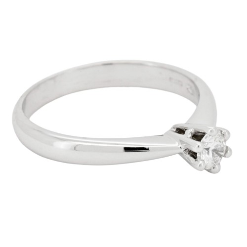 Anello Solitario Diamante ct 0,21 Oro 18 kt