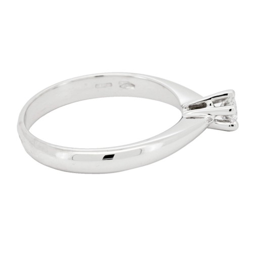 Anello Solitario Diamante ct 0,21 Oro 18 kt