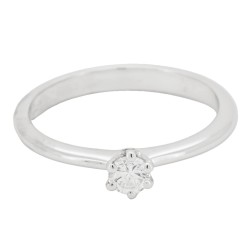 Anello Solitario Diamante ct 0,21 Oro 18 kt 2