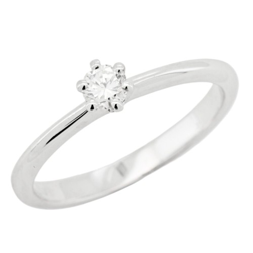 Anello Solitario Diamante ct 0,21 Oro 18 kt