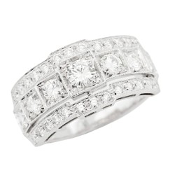 Anello Fascia Diamanti ct 0,98 + 0,22 Oro 18 kt