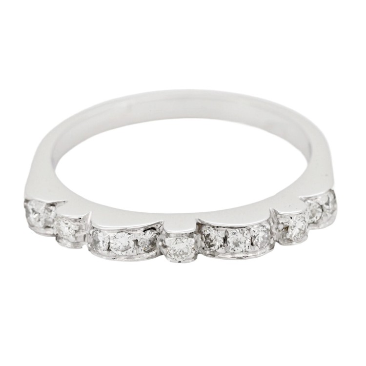 Anello Fascia Diamanti ct 0,37 Oro 18 kt