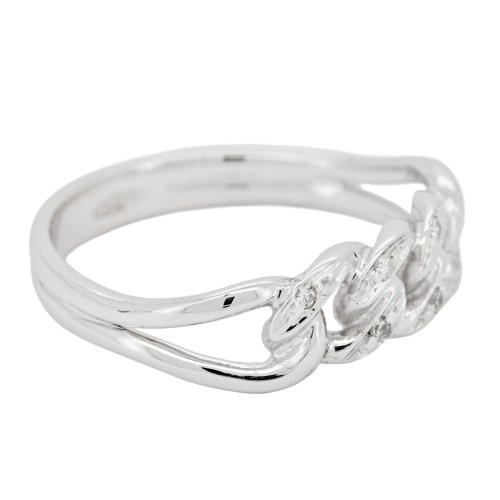 Anello Diamanti Taglio 8/8 ct 0,06 F VS Oro 18 kt 3,3 gr