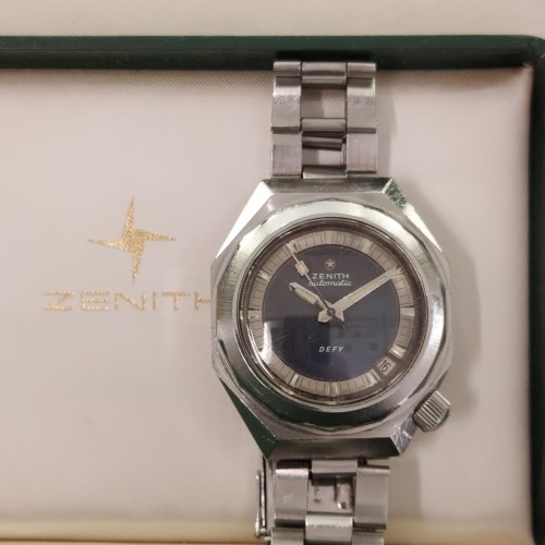 ZENITH Secondo Polso Class Defy A3651 misura 37 mm Blu Automatico Corona a ore 4