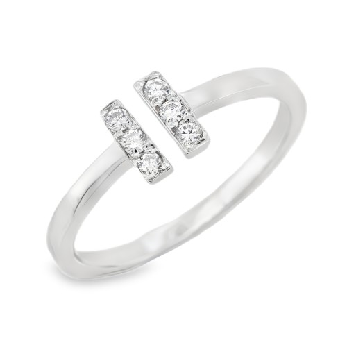 Anello T Diamanti  ct 0,12 FVS  Oro Bianco 18 kt 2,32 gr