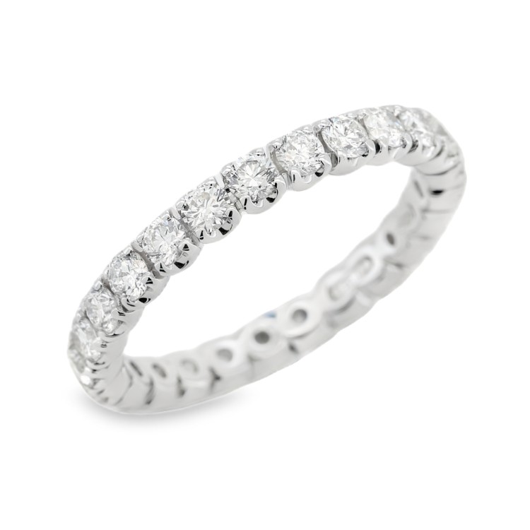 Anello Fedina Eternity Diamanti ct 1,08 Oro 18 kt