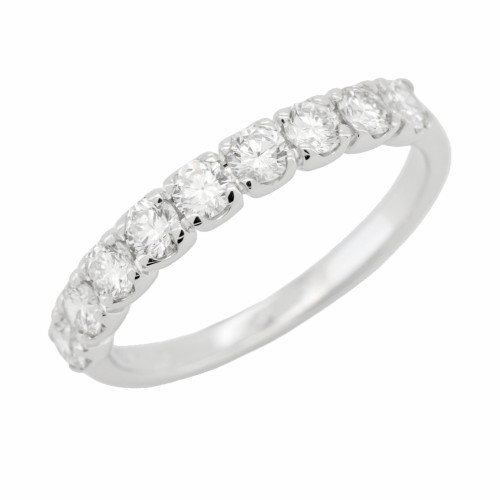 Fedina Riviere U9 Diamanti ct 0,95 EF SI misura 3,2 mm n° 9 pietre  Oro Bianco 18 kt 2,47 gr