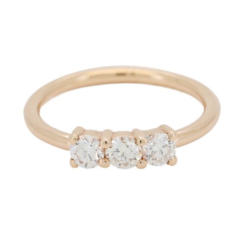 Anello TRILOGY C5R Diamante ct 0,45 F VS Oro Rosa 18 kt 2,29 gr