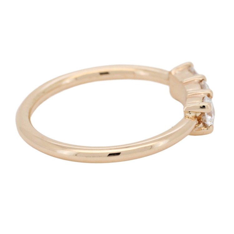 Anello TRILOGY C5R Diamante ct 0,45 F VS Oro Rosa 18 kt 2,29 gr