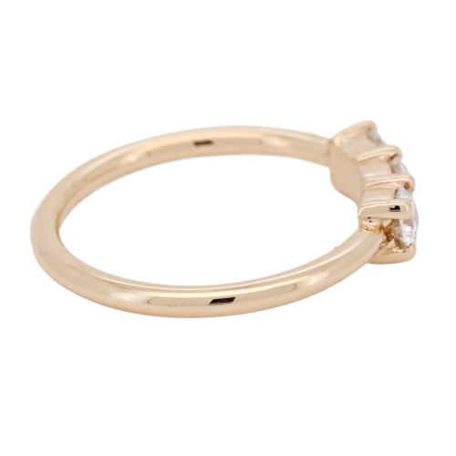 Anello TRILOGY C5R Diamante ct 0,45 F VS Oro Rosa 18 kt 2,29 gr