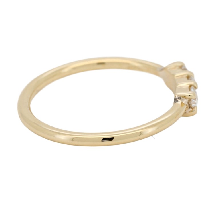 Anello TRILOGY C3G Diamante ct 0,23 F VS Oro Giallo 18 kt 1,72 gr