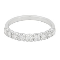Fedina Riviere U9 Diamanti ct 0,75 EF VS misura 3,2 mm n° 9 pietre  Oro Bianco 18 kt 2,47 gr 2