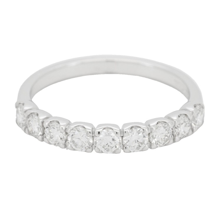 Fedina Riviere U9 Diamanti ct 0,95 EF SI misura 3,2 mm n° 9 pietre  Oro Bianco 18 kt 2,47 gr