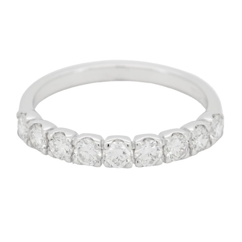 Fedina Riviere U9 Diamanti ct 0,95 EF SI misura 3,2 mm n° 9 pietre  Oro Bianco 18 kt 2,47 gr