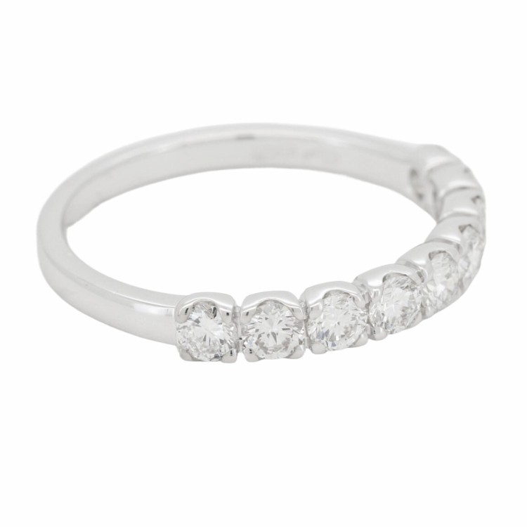 Fedina Riviere U9 Diamanti ct 0,95 EF SI misura 3,2 mm n° 9 pietre  Oro Bianco 18 kt 2,47 gr