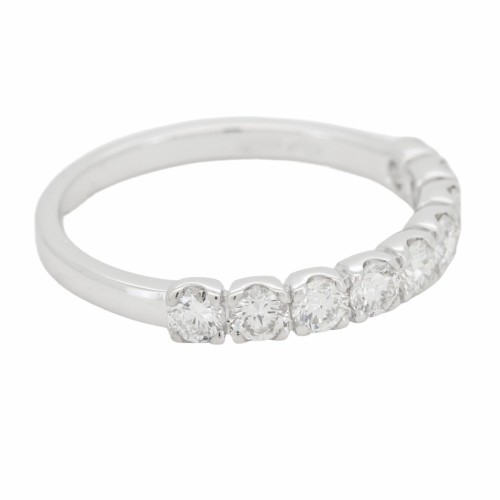Fedina Riviere U9 Diamanti ct 0,95 EF SI misura 3,2 mm n° 9 pietre  Oro Bianco 18 kt 2,47 gr
