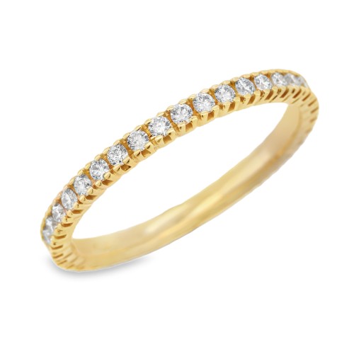 Fedina Eternity 4GQRXL 1,9 mm n° 37 Diamanti Taglio Brillante ct 0,42 F VS Oro Rosa 18 kt gr 1,47
