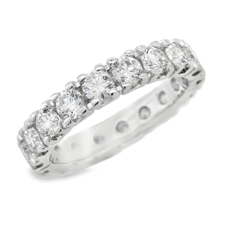 Fedina Eternity 4GQXL 3,9 mm n° 18 Diamanti Taglio Brillante ct 2,55 F G VS SI  Oro 18 kt gr 4,15