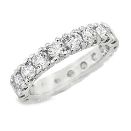 Fedina Eternity 4GQXL 3,9 mm n° 18 Diamanti Taglio Brillante ct 2,55 F G VS SI  Oro 18 kt gr 4,15