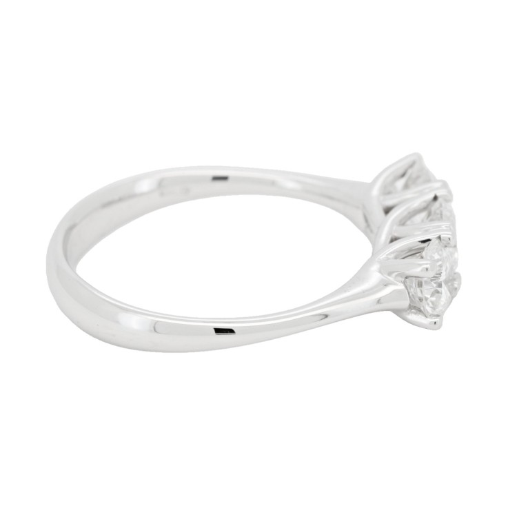 Anello TRILOGY Diamante ct 1,21 E SI1/VS2  Oro 18 kt 3,5 gr