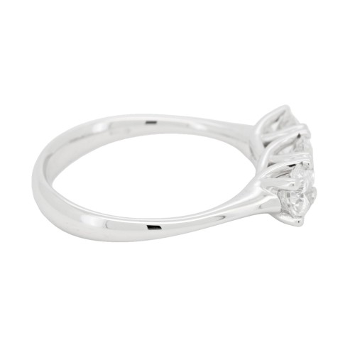 Anello TRILOGY Diamante ct 1,21 E SI1/VS2  Oro 18 kt 3,5 gr