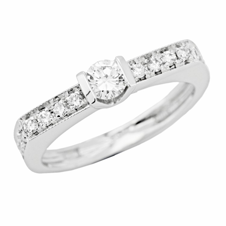 ALFIERI & St. JOHN Anello Solitario Diamante ct 0,48 Oro 18 kt