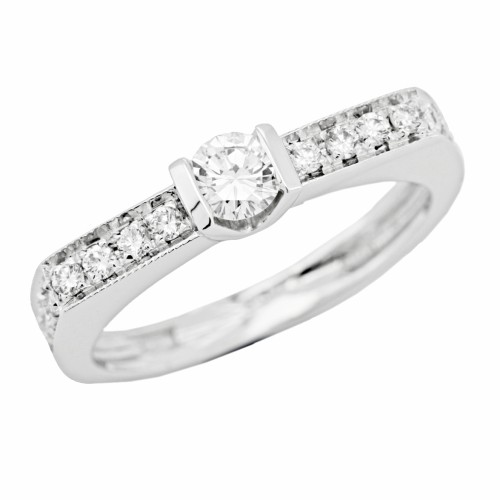 ALFIERI & St. JOHN Anello Solitario Diamante ct 0,48 Oro 18 kt