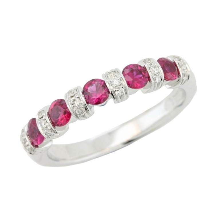 Fedina Riviere Rubini ct 0,13 Oro 18 kt