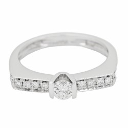 ALFIERI & St. JOHN Anello Solitario Diamante ct 0,48 Oro 18 kt 2