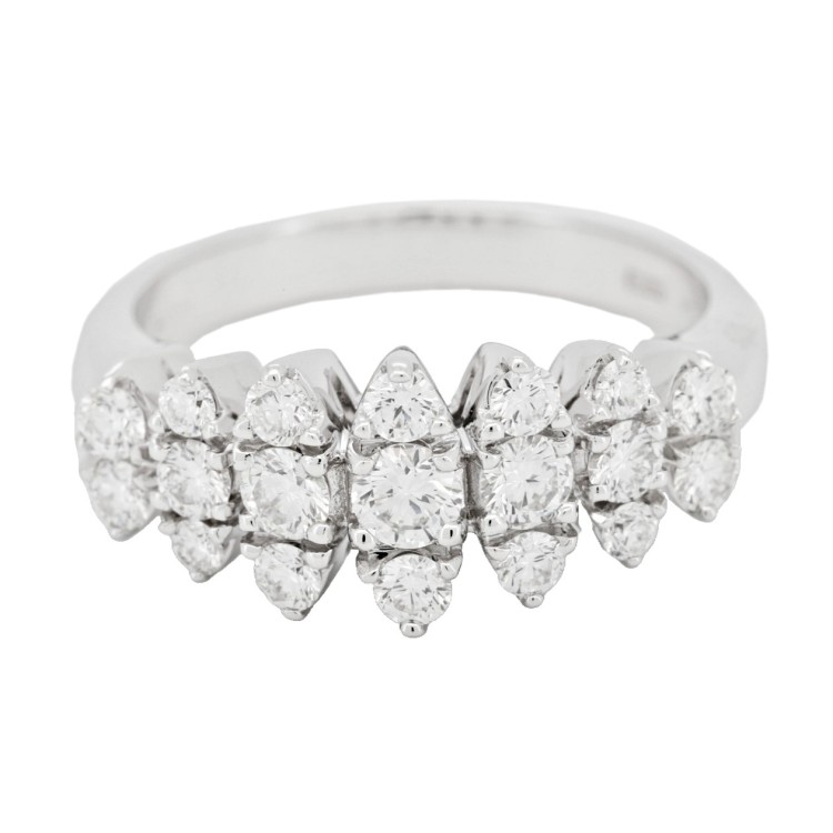 Anello Fascia Diamanti ct 0,98 Oro 18 kt