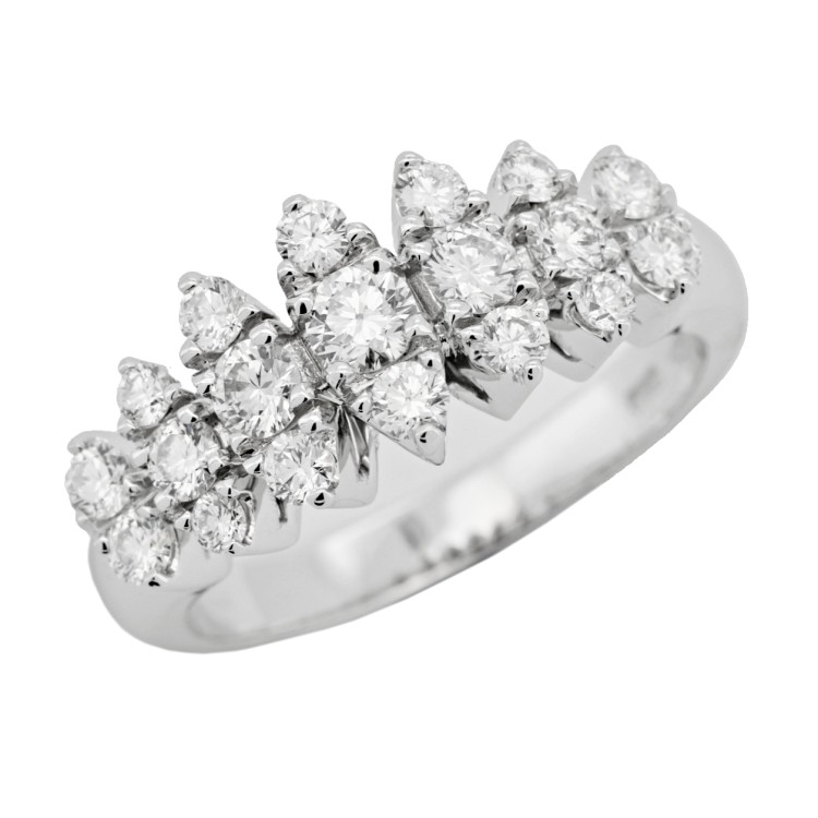 Anello Fascia Diamanti ct 0,98 Oro 18 kt