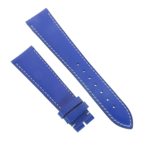 Cinturino Pelle Blu 18/16 mm classico cucito.