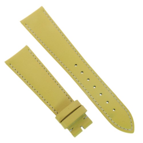Cinturino Pelle Giallo 20/16 mm classico cucito.