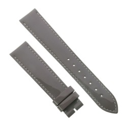 Cinturino Sartoriale Pelle Grigio lucida 18/16 mm B40B classico cuciture chiare.