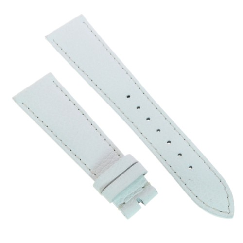 Cinturino Pelle martellata Bianco 20/16 mm classico cucito.