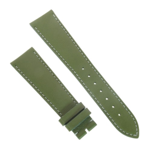 Cinturino Sartoriale Pelle Verde 18/16 mm B40B classico cuciture chiare.